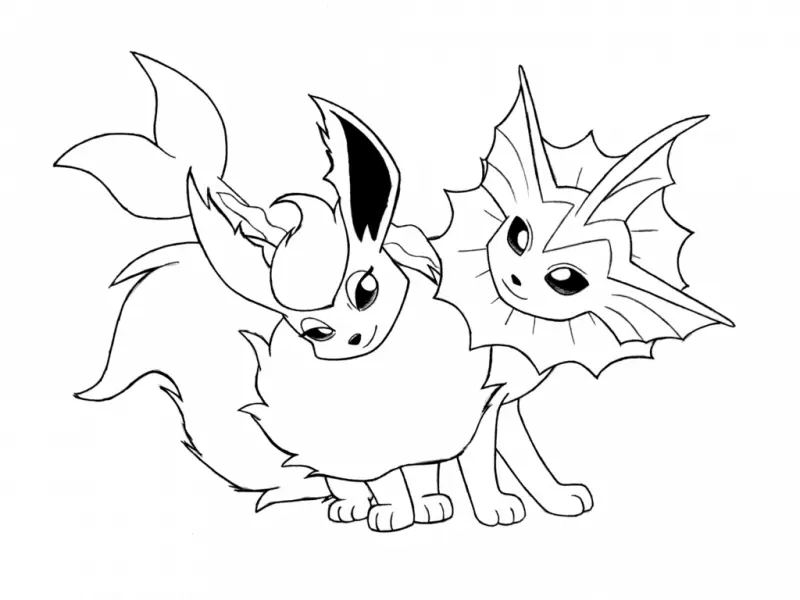 Desenhos de Pokemon Eevee Para Colorir 39