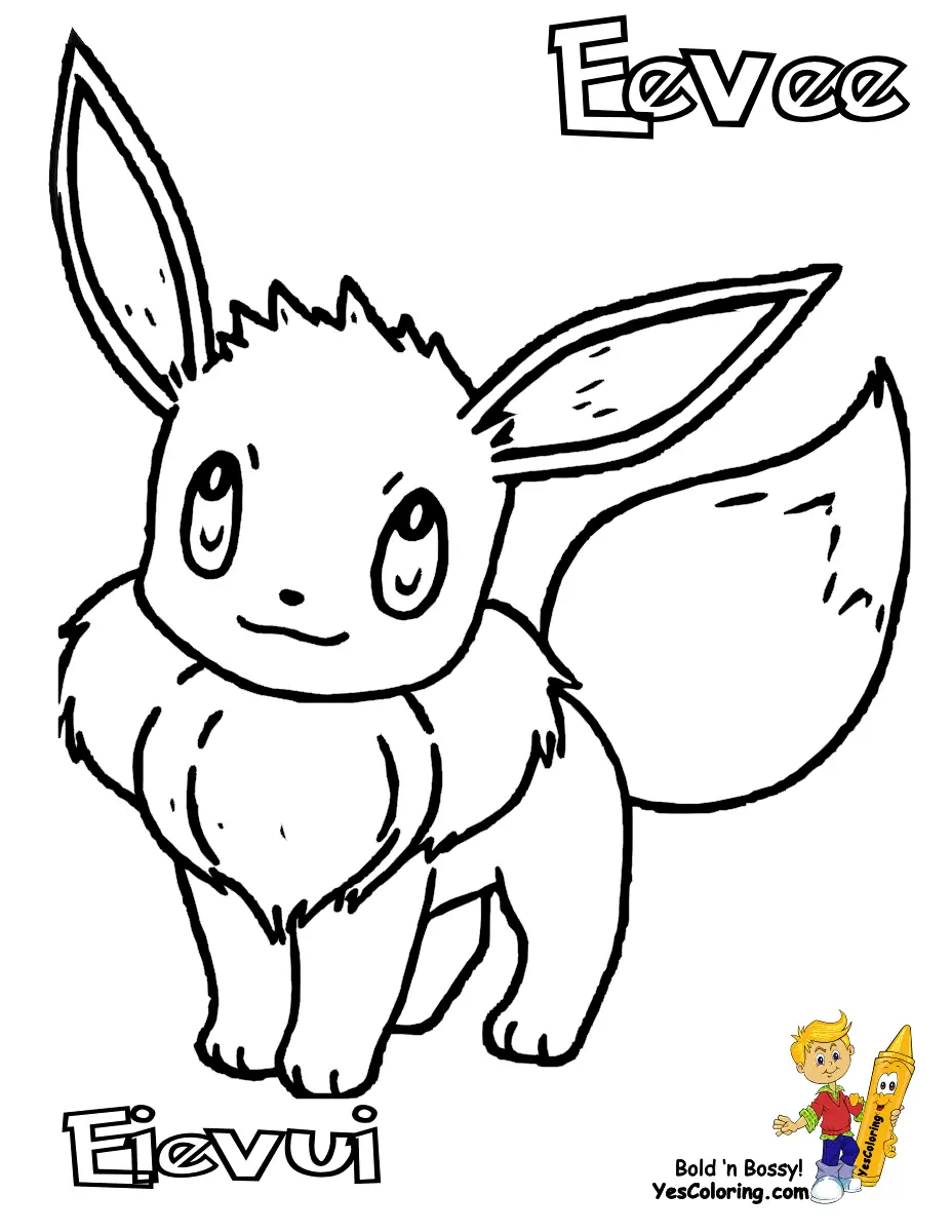 Desenhos de Pokemon Eevee Para Colorir 6