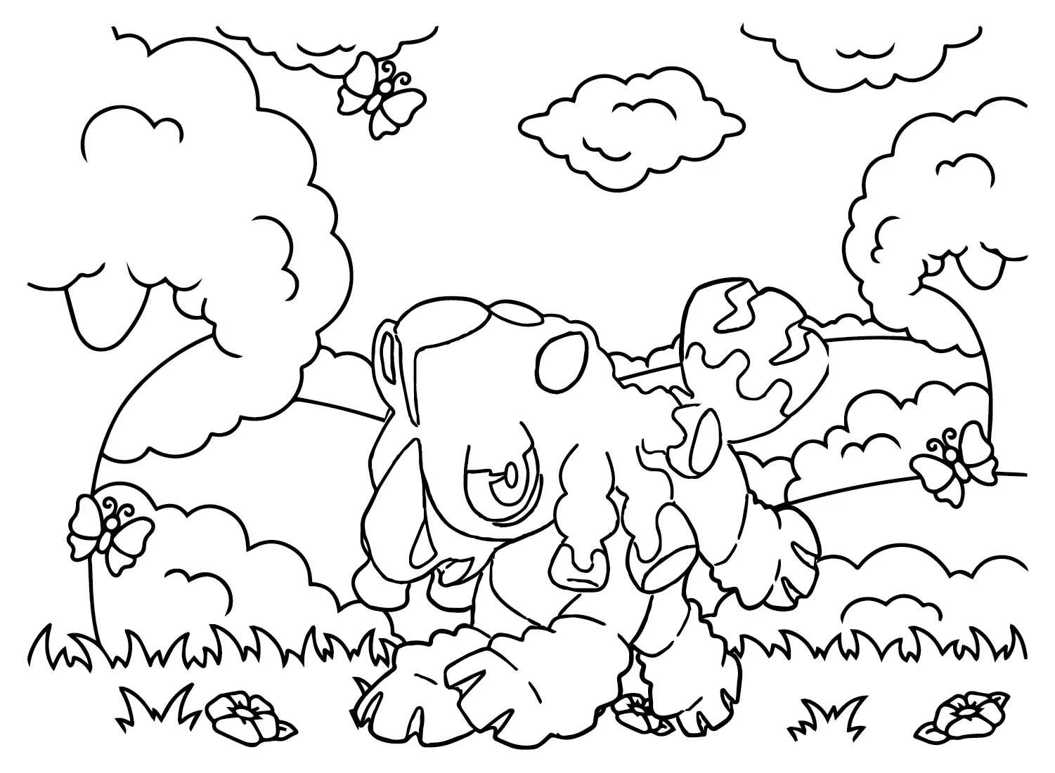 Desenhos de Pokemon Mudsdale Para Colorir 14