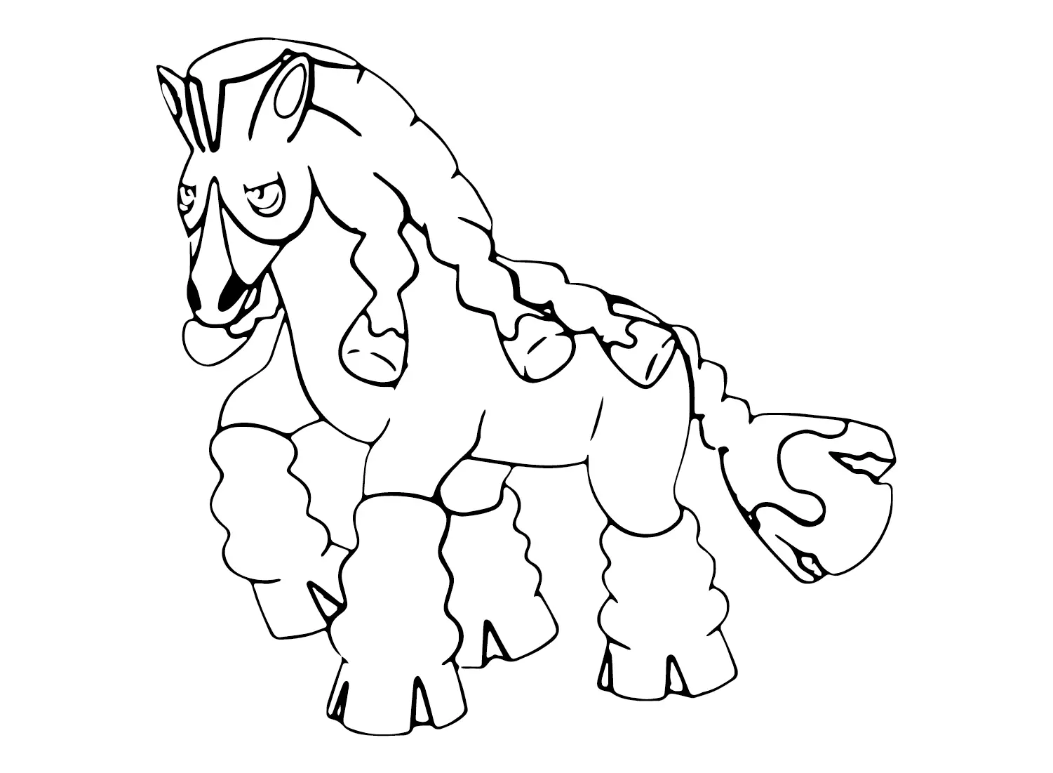 Desenhos de Pokemon Mudsdale Para Colorir 5