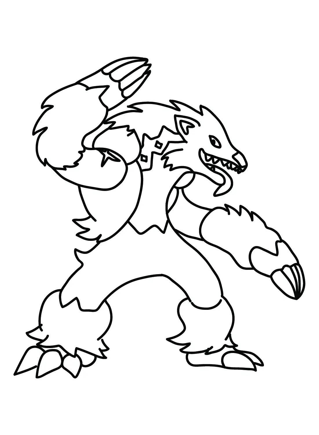 Desenhos de Pokemon Obstagoon Para Colorir 1