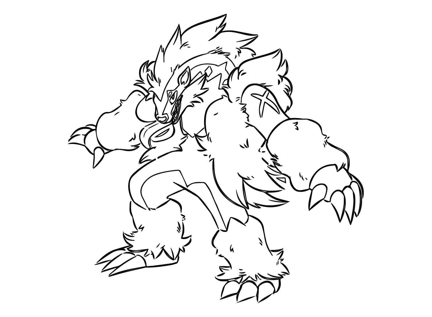 Desenhos de Pokemon Obstagoon Para Colorir 3