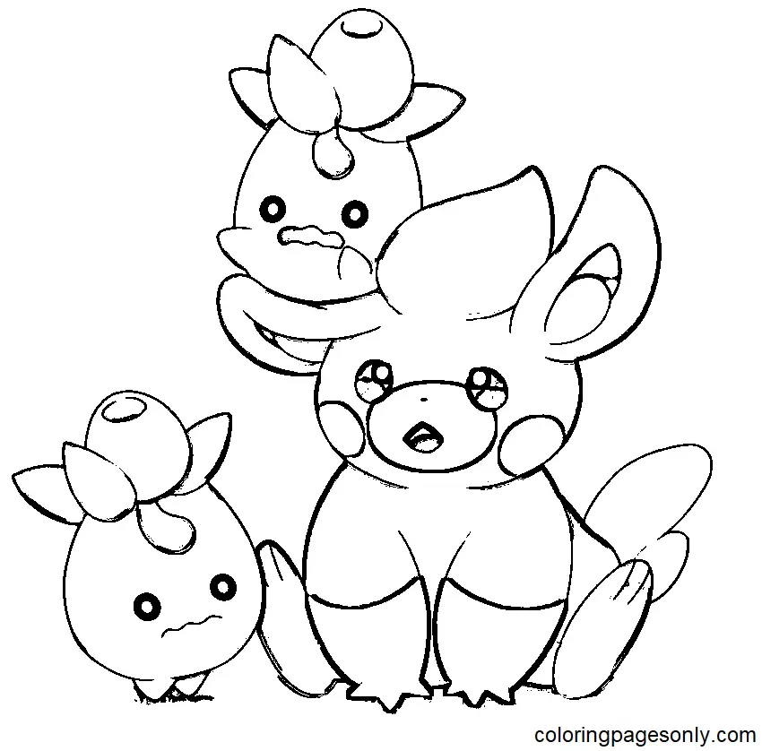 Desenhos de Pokemon Pawmi Para Colorir 3