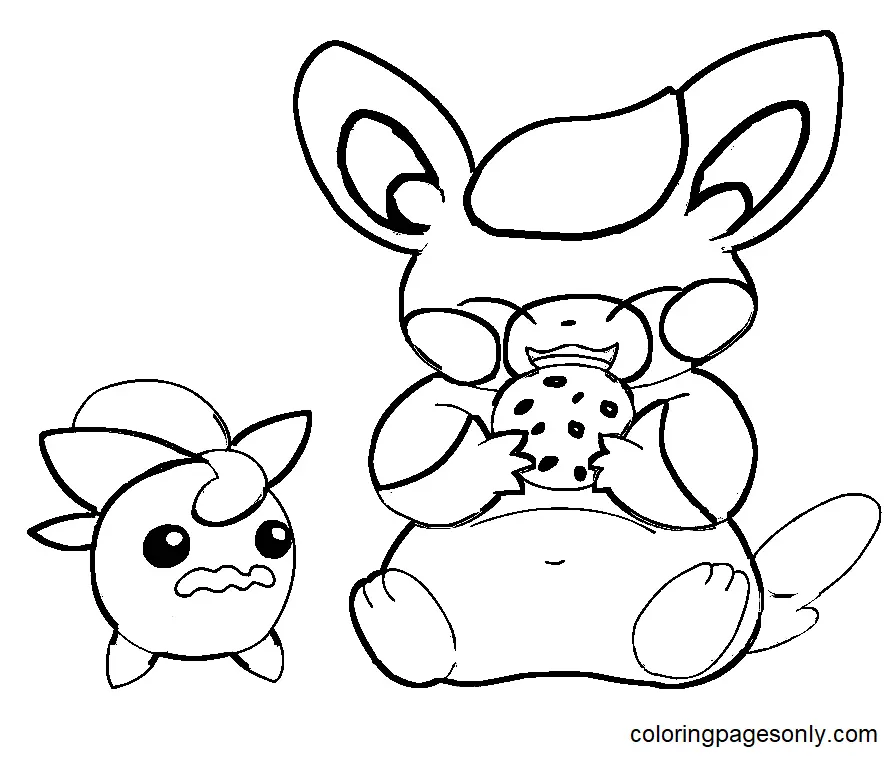 Desenhos de Pokemon Pawmi Para Colorir 5