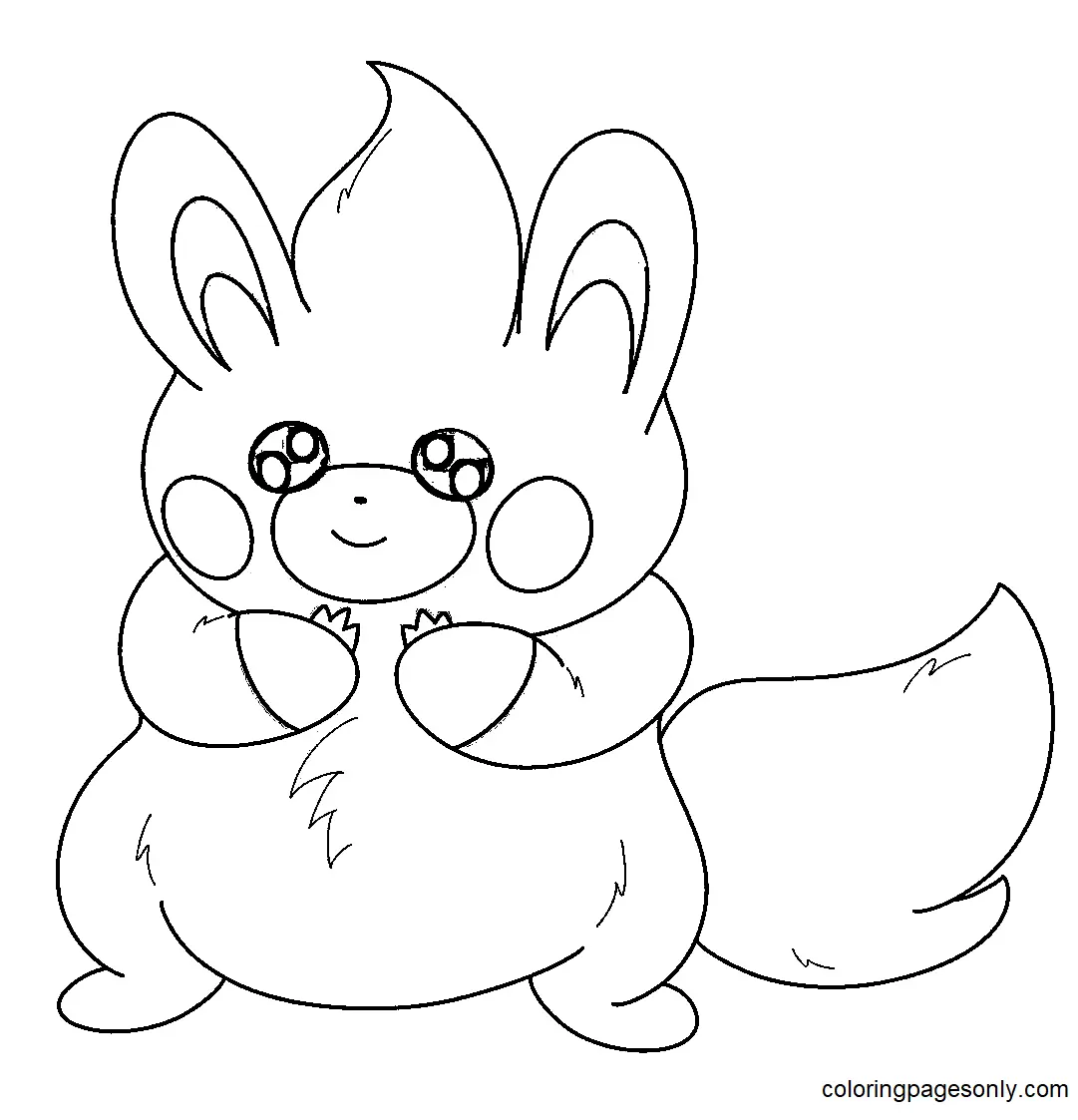 Desenhos de Pokemon Pawmi Para Colorir 9