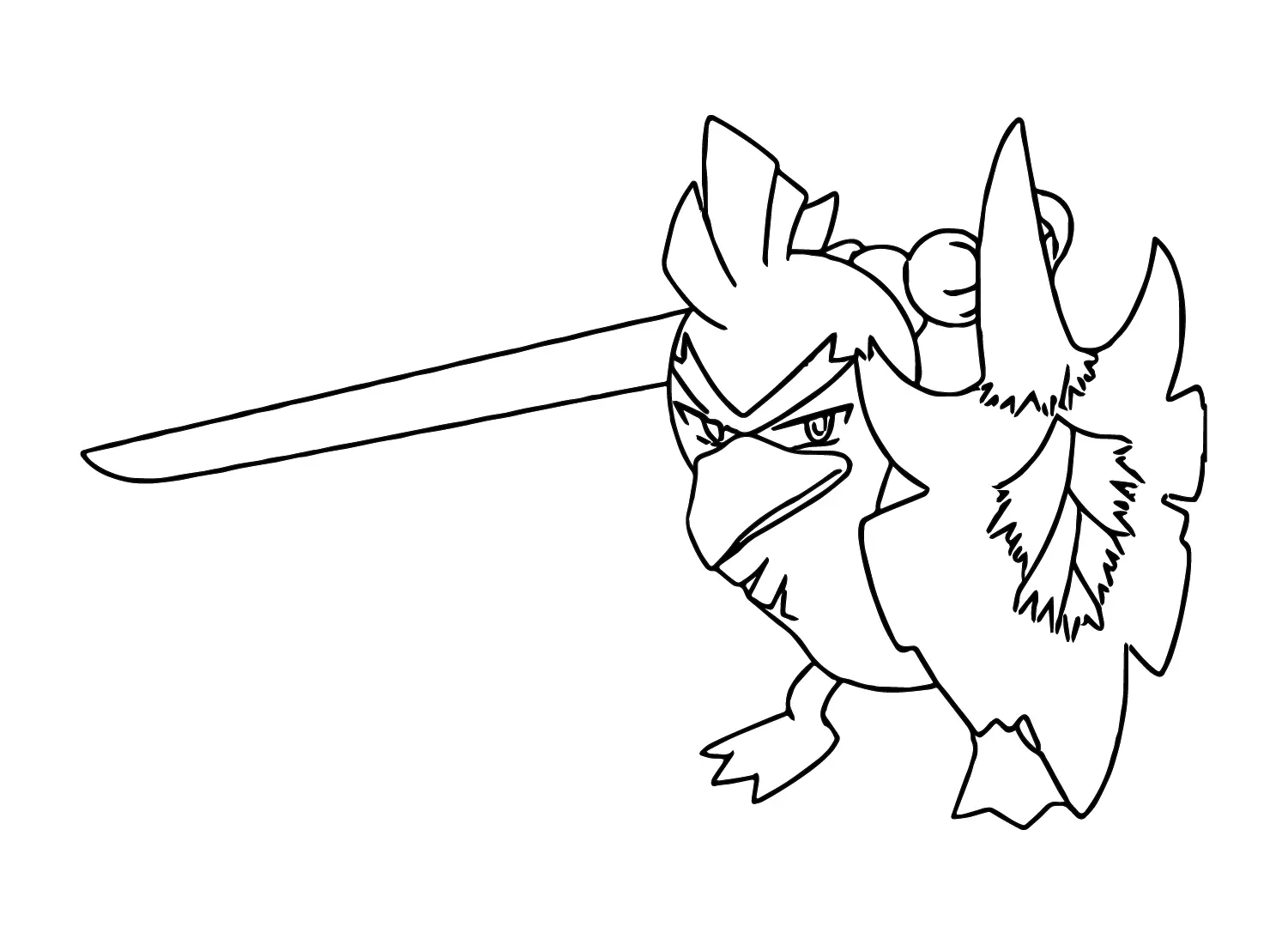 Desenhos de Pokemon Sirfetch d Para Colorir 2