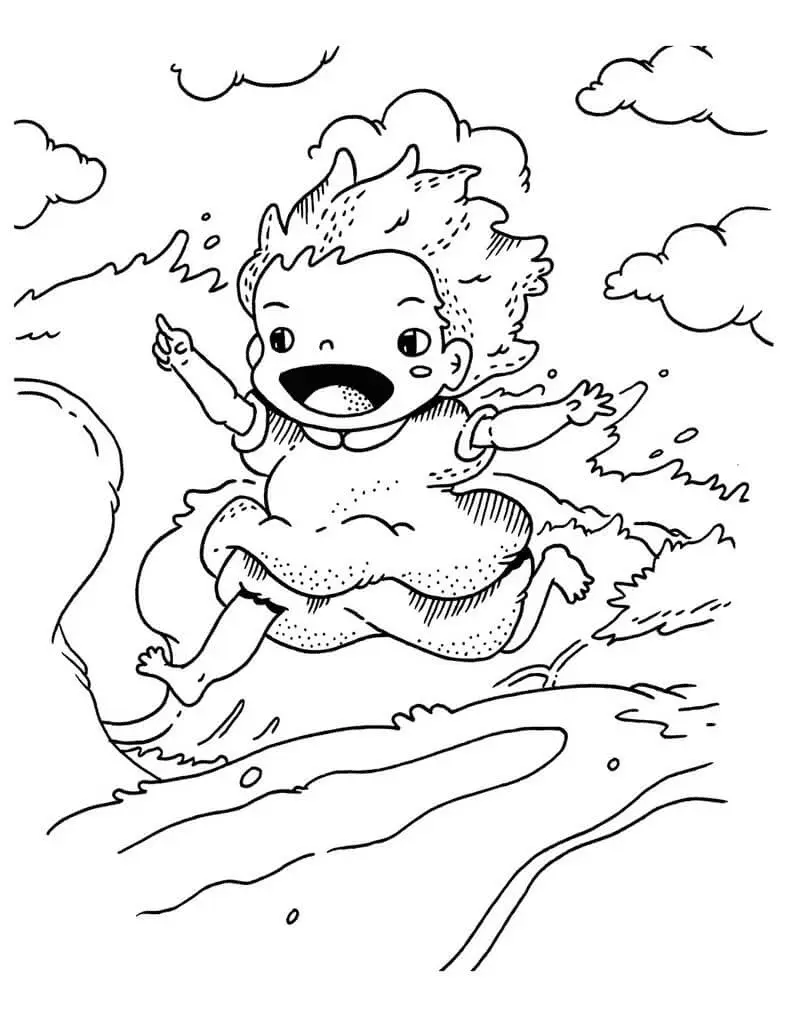 Desenhos de Ponyo Para Colorir 18