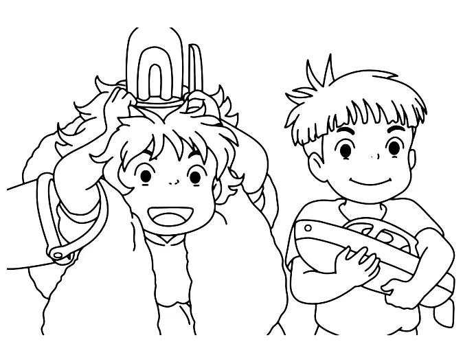 Desenhos de Ponyo Para Colorir 3