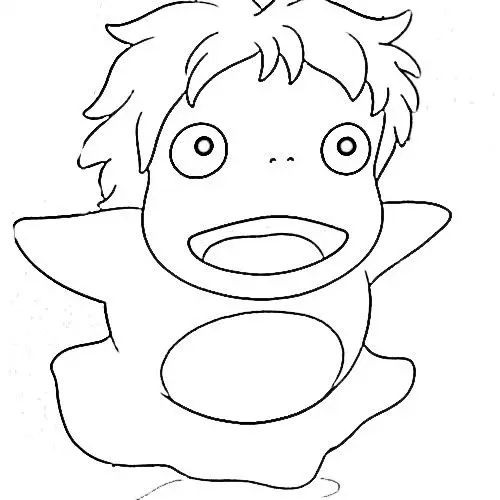 Desenhos de Ponyo Para Colorir 9