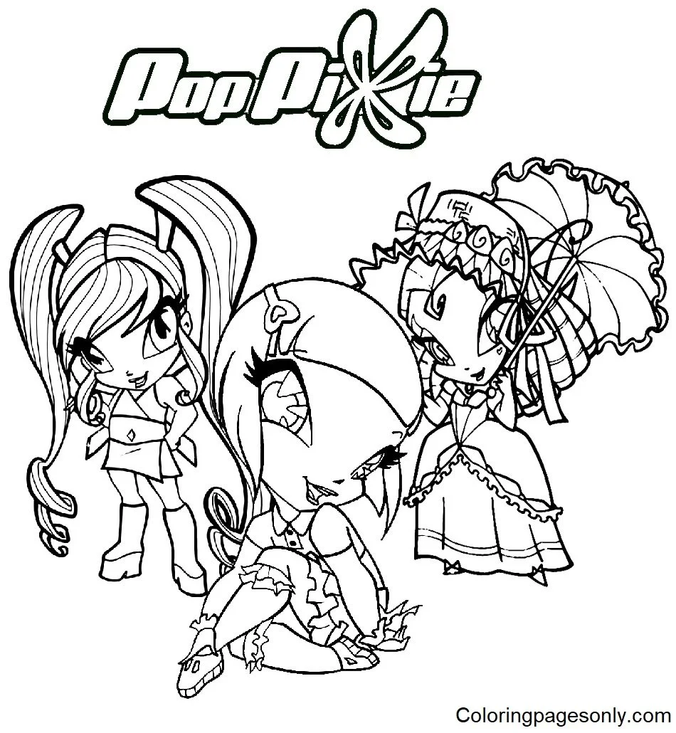 Desenhos de Pop Pixie Para Colorir 1