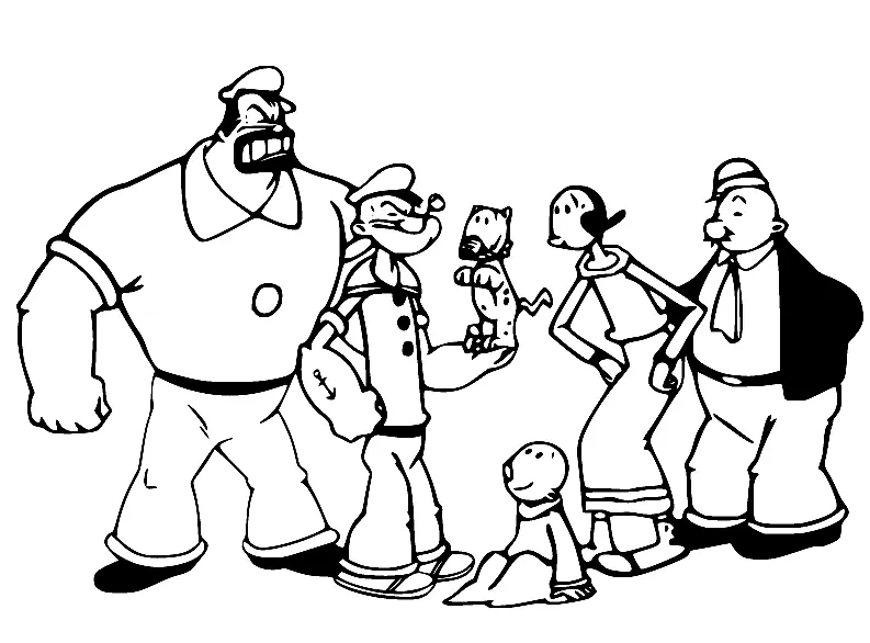 Desenhos de Popeye Para Colorir 10