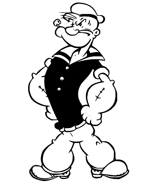 Desenhos de Popeye Para Colorir 11