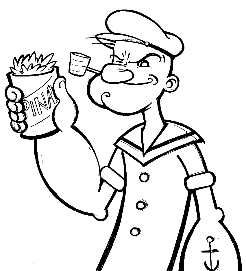 Desenhos de Popeye Para Colorir 14