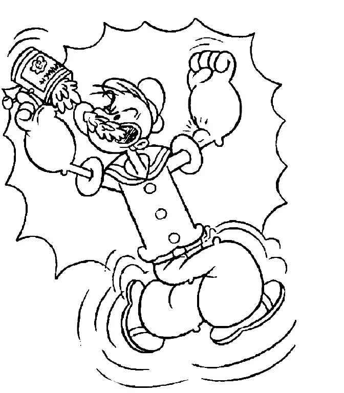 Desenhos de Popeye Para Colorir 27