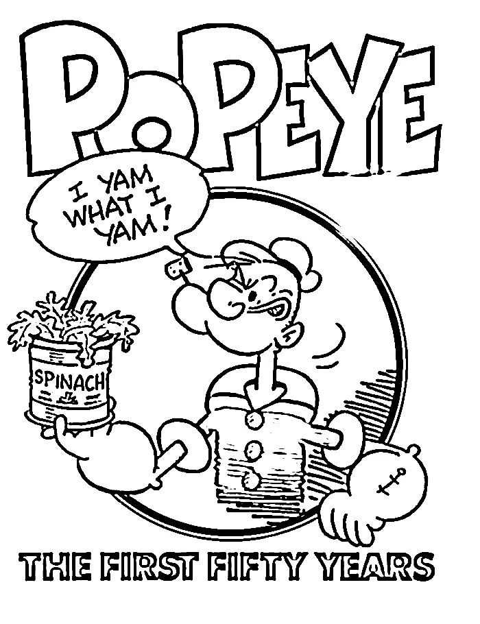 Desenhos de Popeye Para Colorir 29