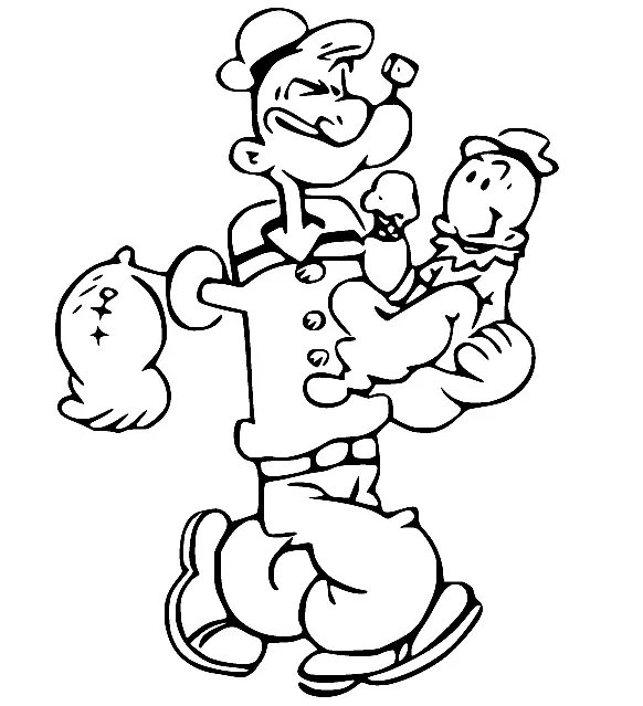 Desenhos de Popeye Para Colorir 30