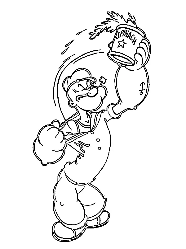 Desenhos de Popeye Para Colorir 4