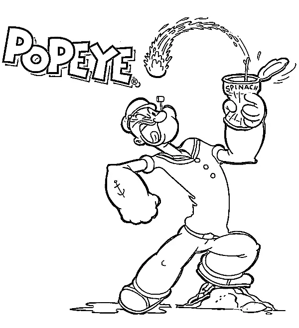 Desenhos de Popeye Para Colorir 5