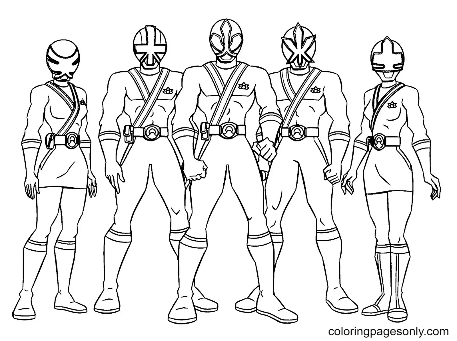 Desenhos de Power Rangers Para Colorir 1