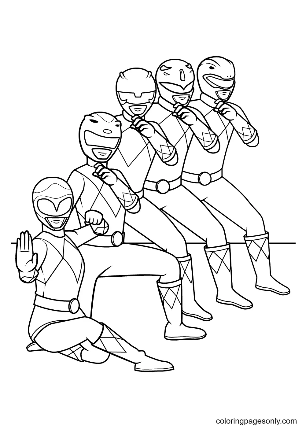 Desenhos de Power Rangers Para Colorir 9