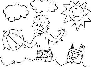 Desenhos de Praia Para Colorir 9