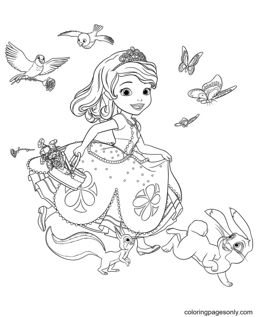 Desenhos de Princesinha Sofia Para Colorir 10