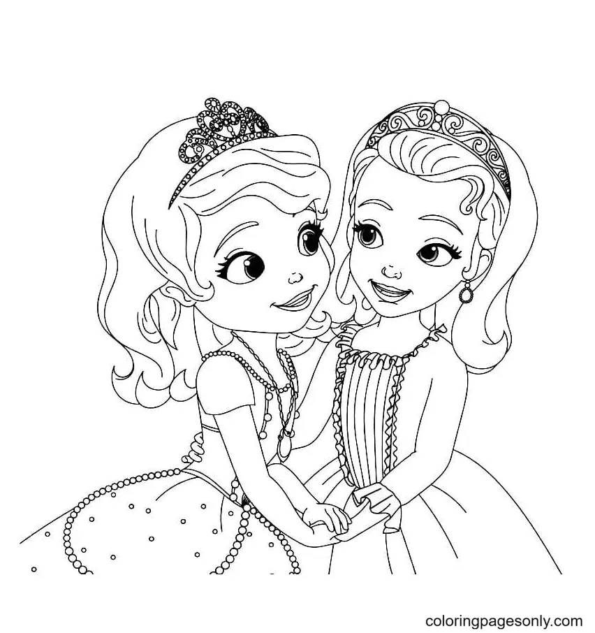 Desenhos de Princesinha Sofia Para Colorir 2