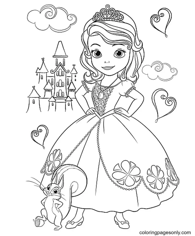 Desenhos de Princesinha Sofia Para Colorir 23