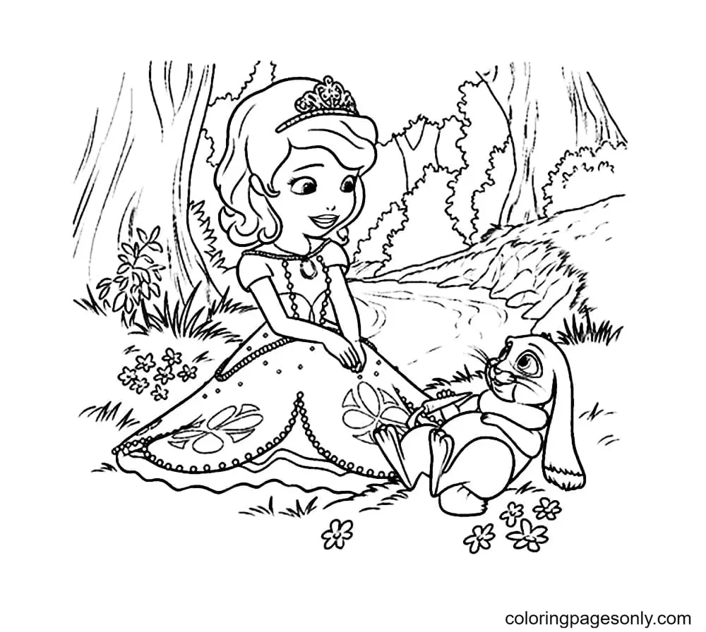 Desenhos de Princesinha Sofia Para Colorir 42