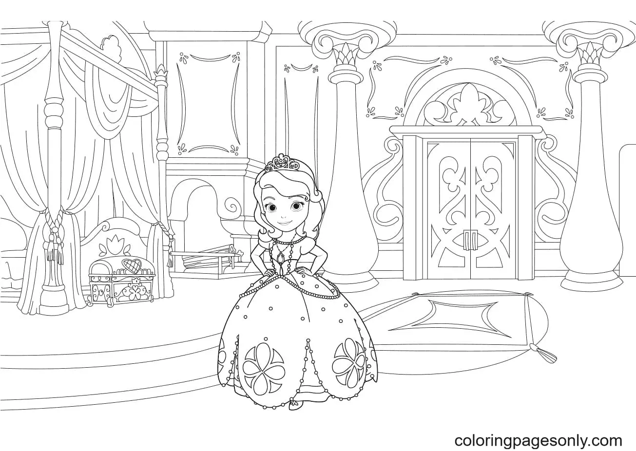 Desenhos de Princesinha Sofia Para Colorir 48