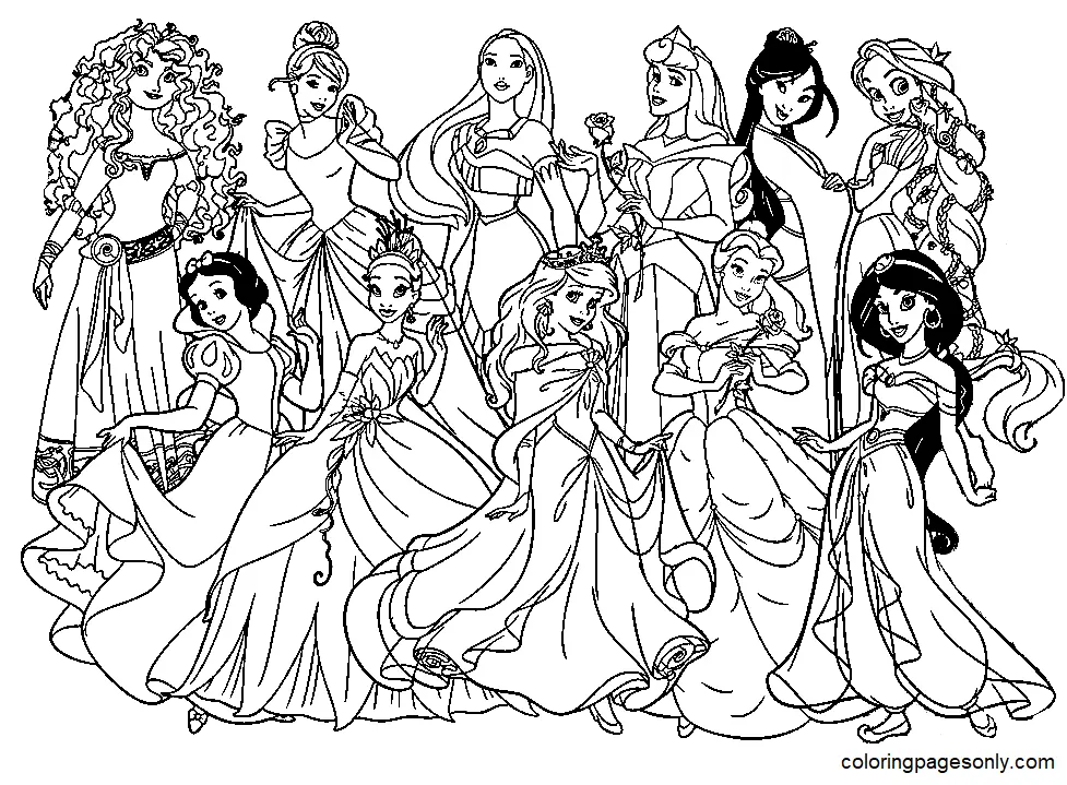 Desenhos de Princess Para Colorir 21