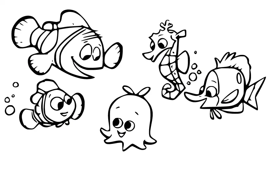 Desenhos de Procurando Nemo Para Colorir 4