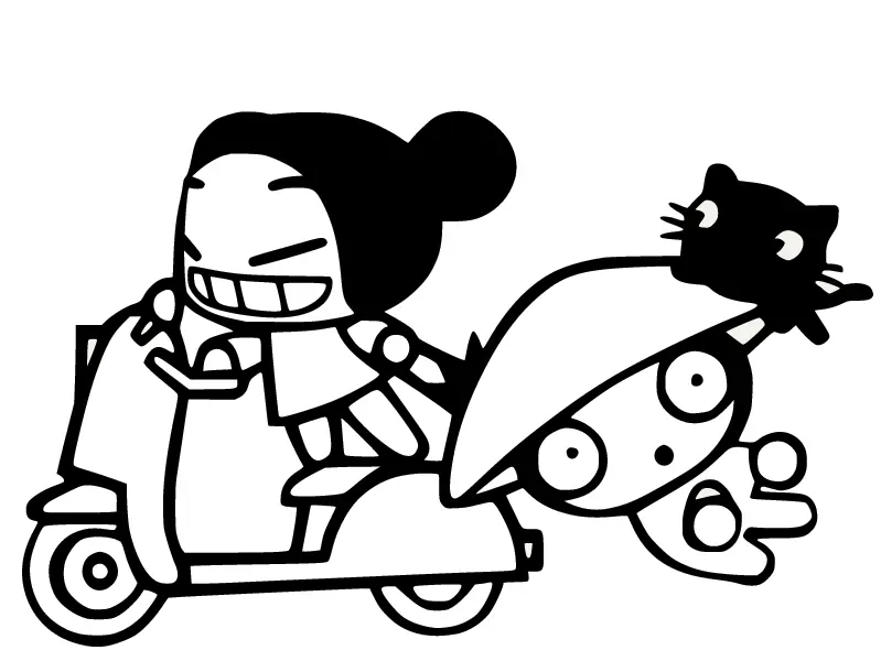 Desenhos de Pucca Para Colorir 17