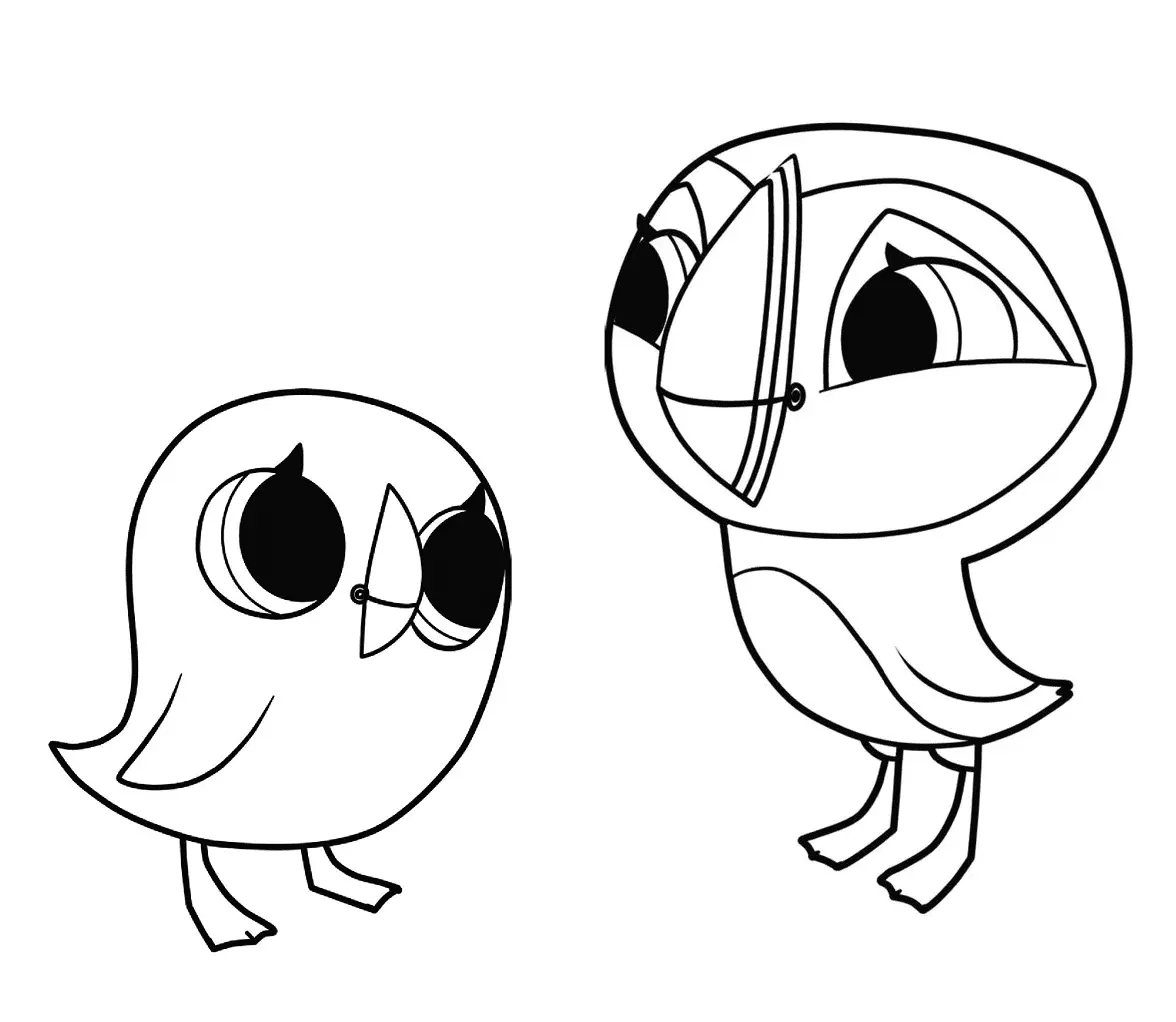 Desenhos de Puffin Rock Para Colorir 1