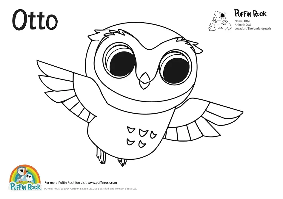 Desenhos de Puffin Rock Para Colorir 14