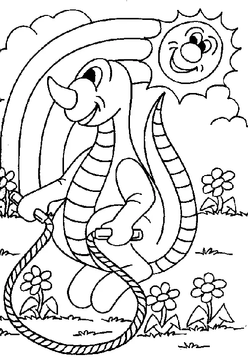 Desenhos de Pular corda Para Colorir 25