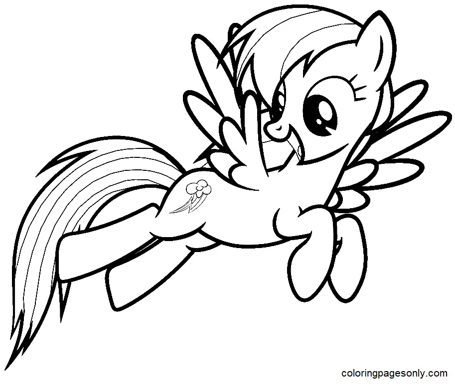 Desenhos de Rainbow Dash Para Colorir 1