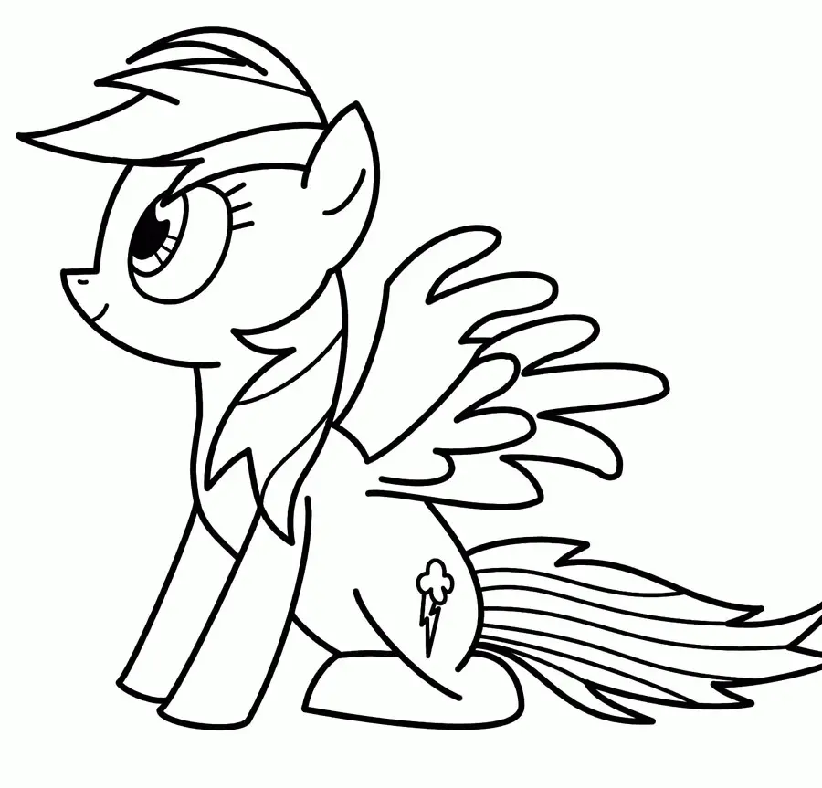 Desenhos de Rainbow Dash Para Colorir 13