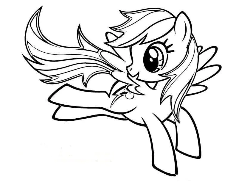 Desenhos de Rainbow Dash Para Colorir 14