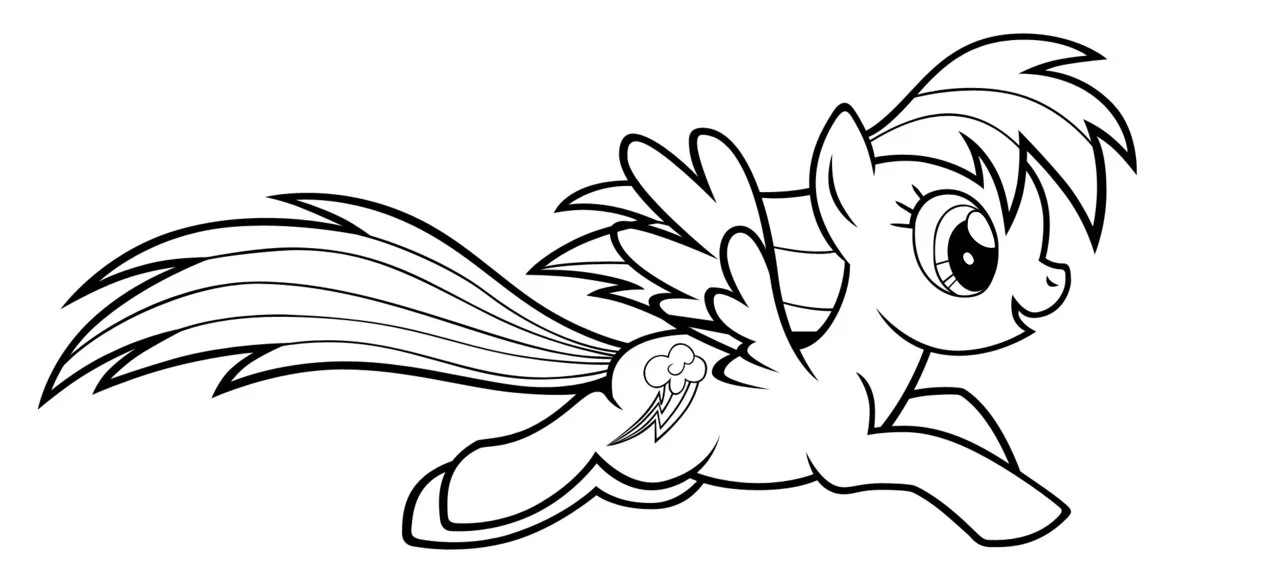 Desenhos de Rainbow Dash Para Colorir 15