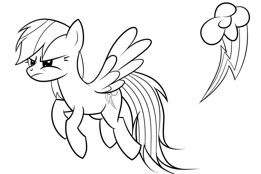 Desenhos de Rainbow Dash Para Colorir 16