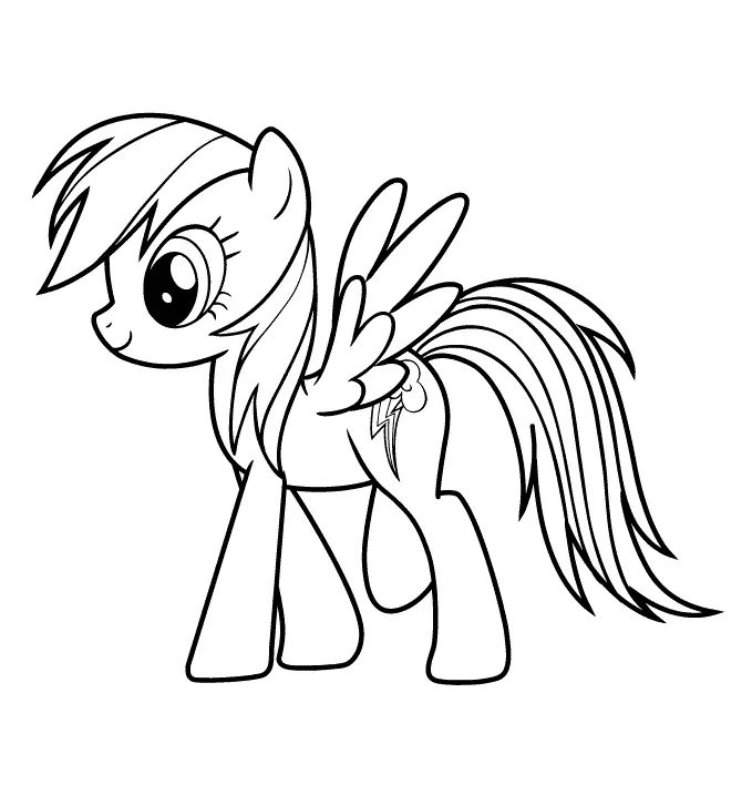 Desenhos de Rainbow Dash Para Colorir 2