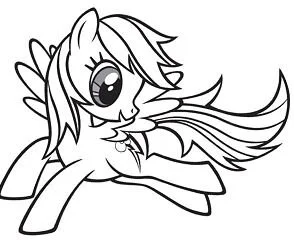 Desenhos de Rainbow Dash Para Colorir 20