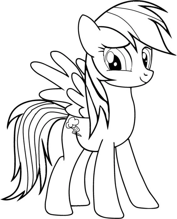 Desenhos de Rainbow Dash Para Colorir 22