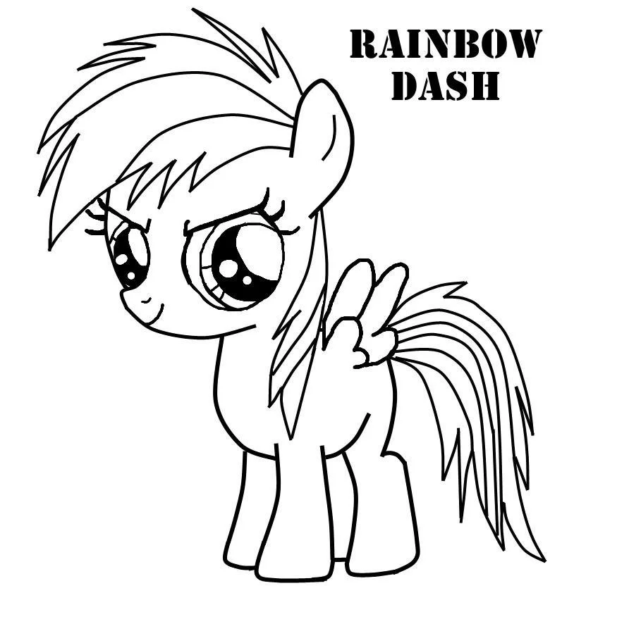 Desenhos de Rainbow Dash Para Colorir 25