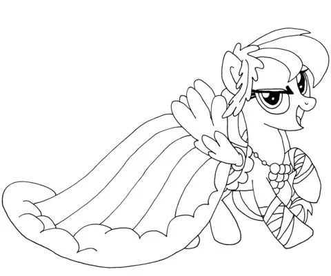 Desenhos de Rainbow Dash Para Colorir 32