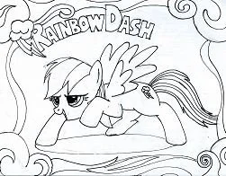 Desenhos de Rainbow Dash Para Colorir 35