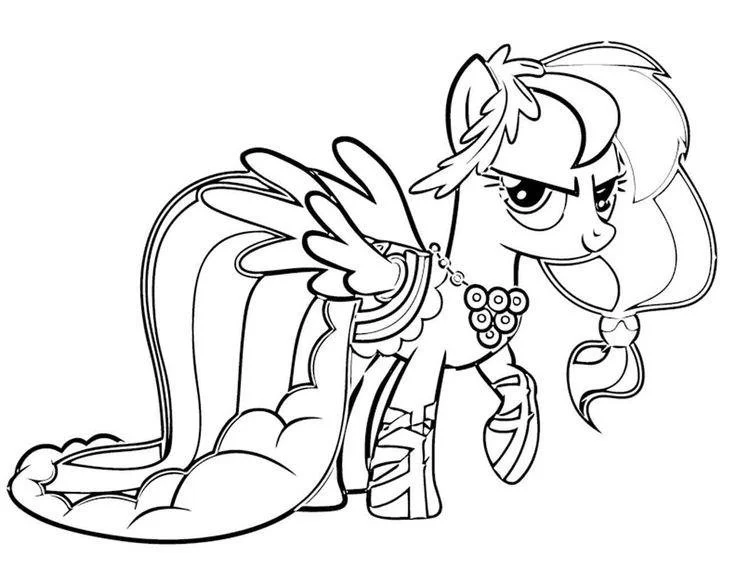 Desenhos de Rainbow Dash Para Colorir 37