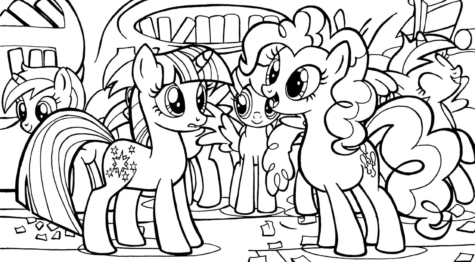 Desenhos de Rainbow Dash Para Colorir 38