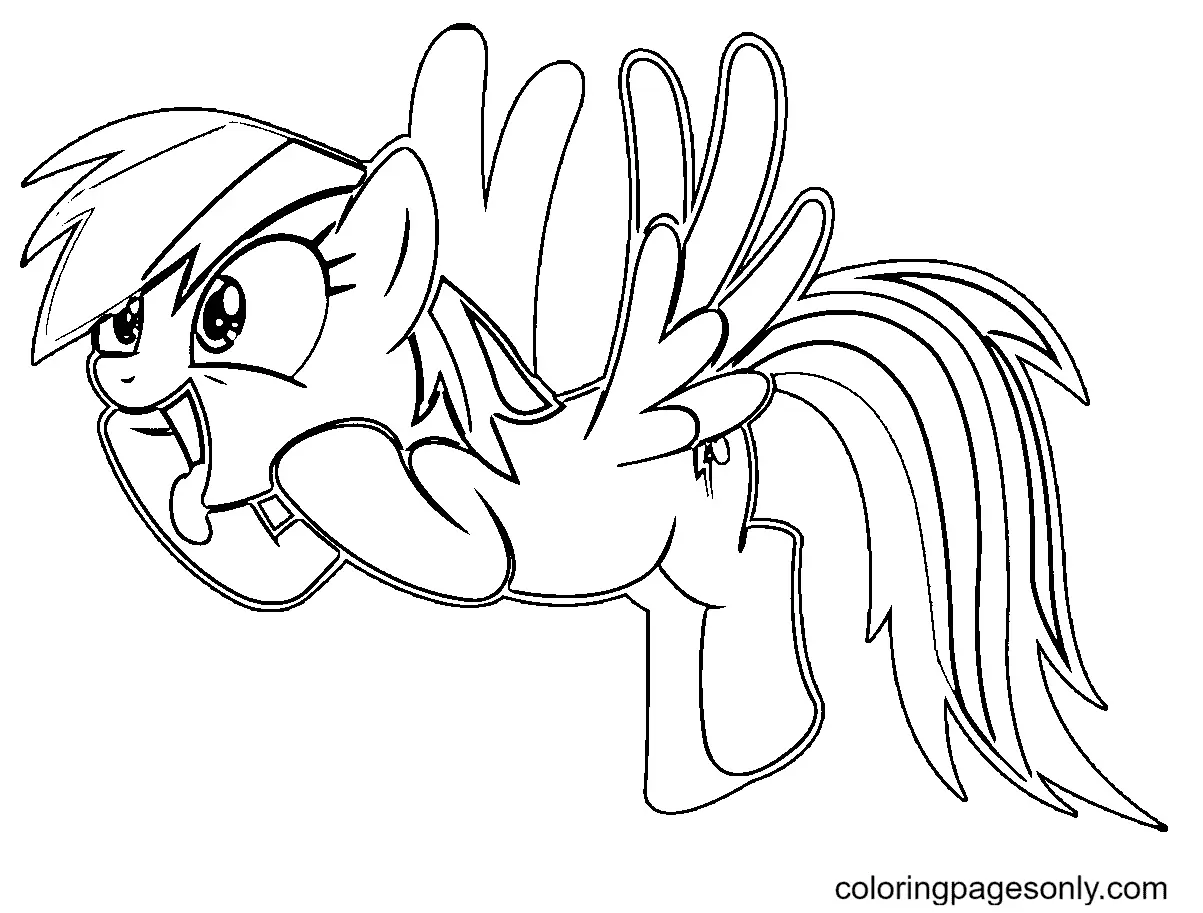 Desenhos de Rainbow Dash Para Colorir 45